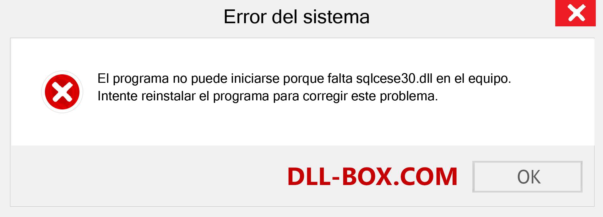 ¿Falta el archivo sqlcese30.dll ?. Descargar para Windows 7, 8, 10 - Corregir sqlcese30 dll Missing Error en Windows, fotos, imágenes